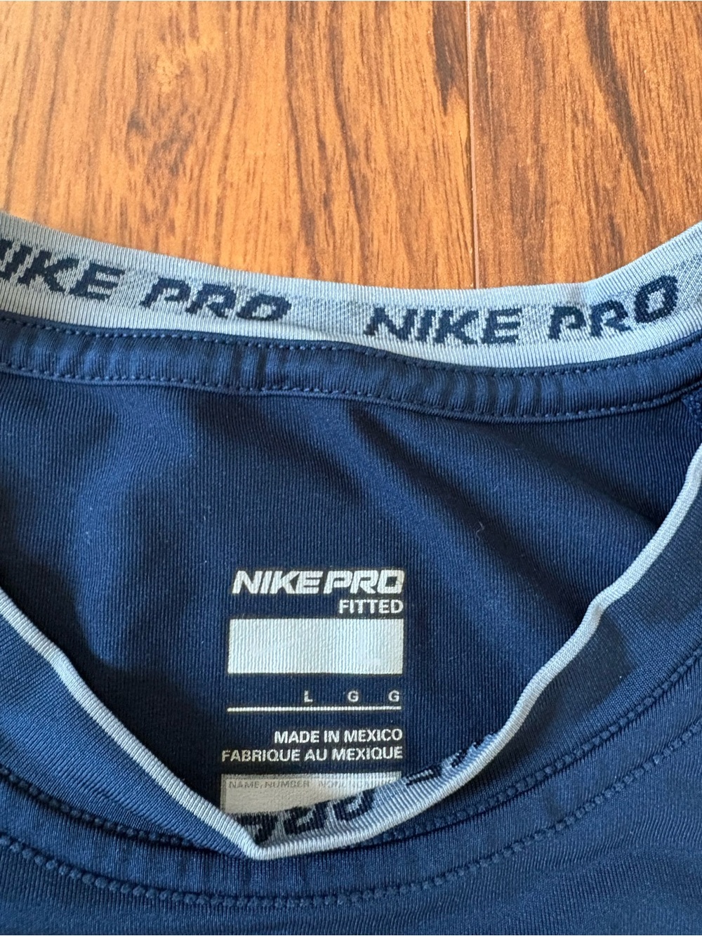 Nike Pro Navy Short Sleeve Performance Tee - Picture 2 of 3